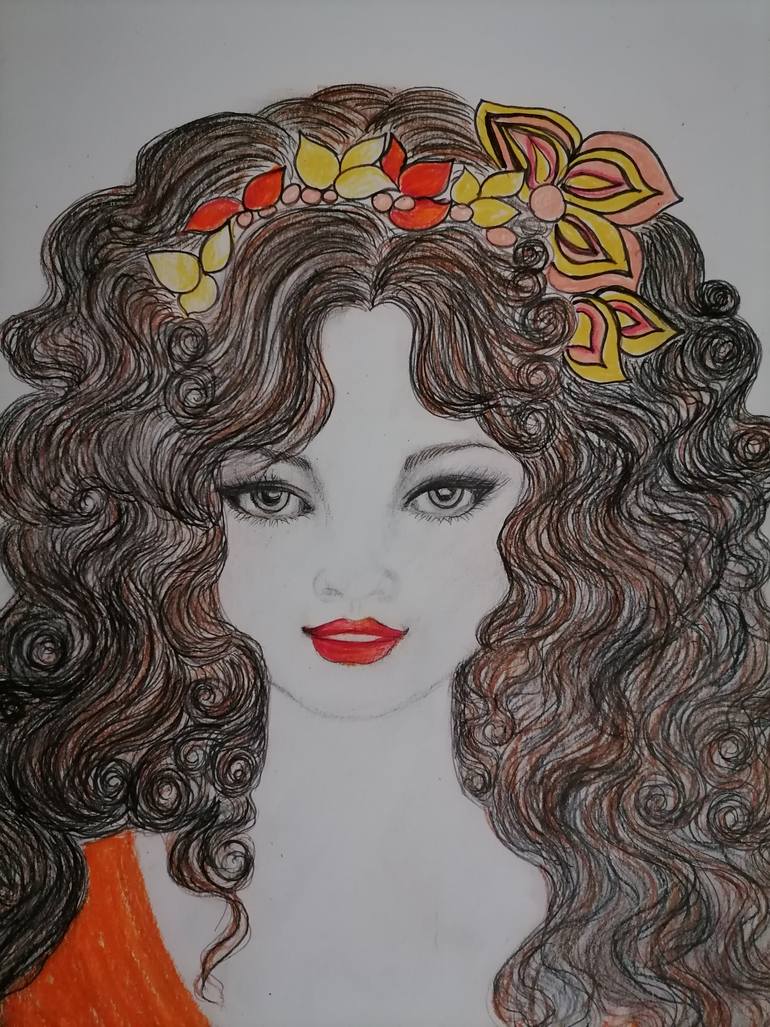 Original Modernism Women Drawing by Wanida Rangcakanok