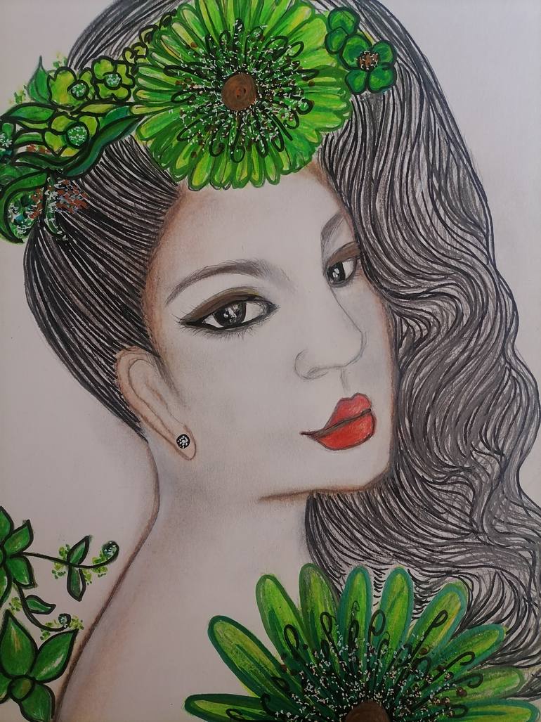 Original Modernism Women Drawing by Wanida Rangcakanok