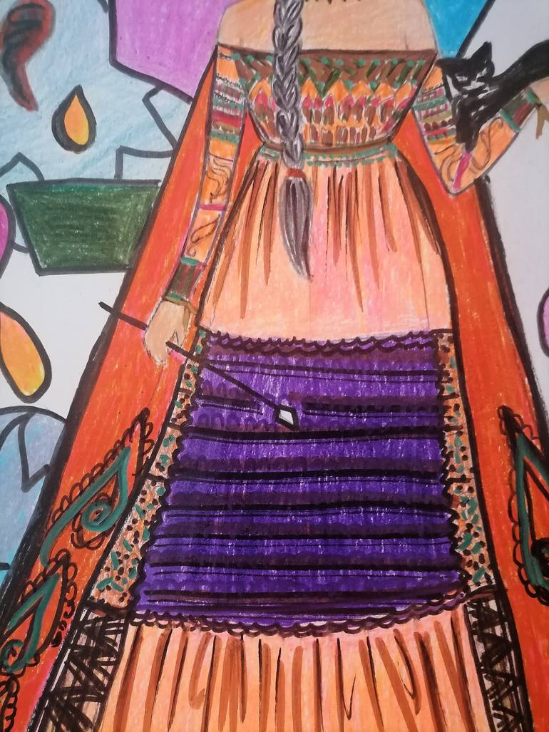 Original Contemporary Fantasy Drawing by Wanida Rangcakanok