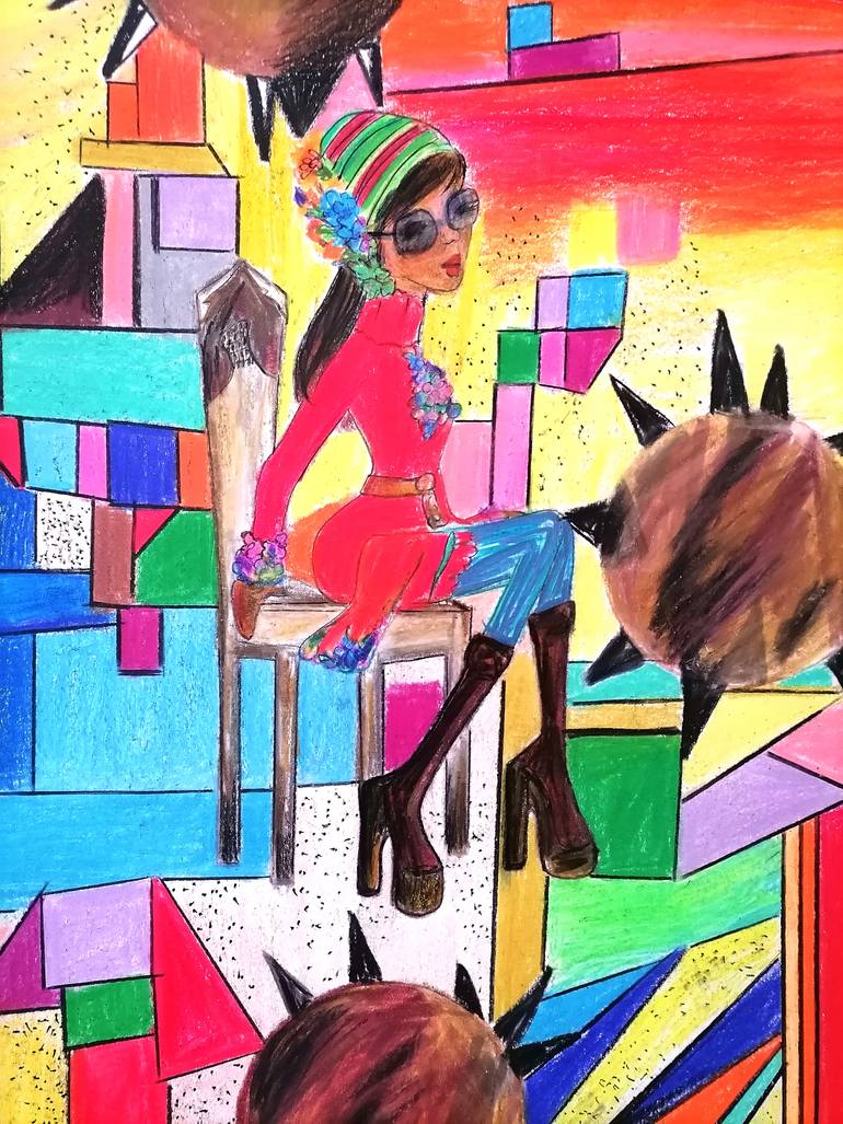 Original Contemporary Fantasy Drawing by Wanida Rangcakanok