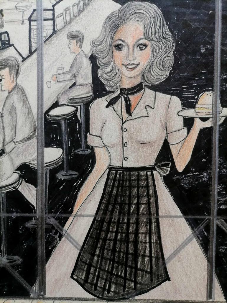 Original Contemporary Food & Drink Drawing by Wanida Rangcakanok