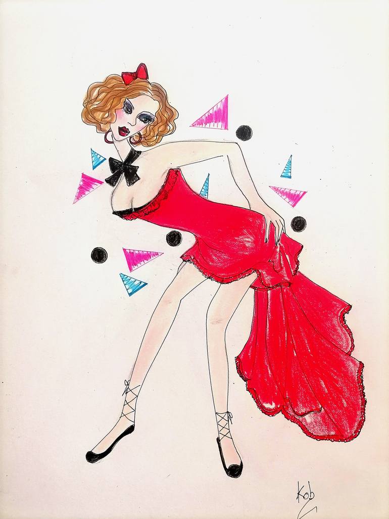 Original Modernism Women Drawing by Wanida Rangcakanok