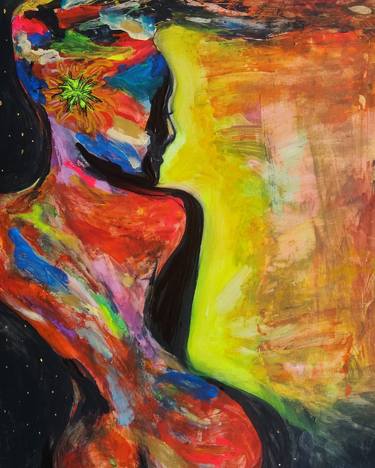 Original Expressionism Women Paintings by Wanida Rangcakanok