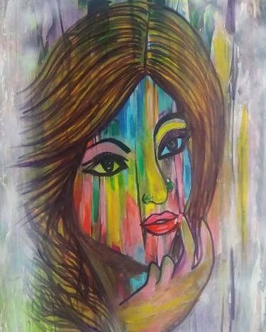 Original Expressionism Women Paintings by Wanida Rangcakanok