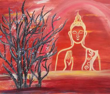 Original Fine Art Religion Paintings by Wanida Rangcakanok