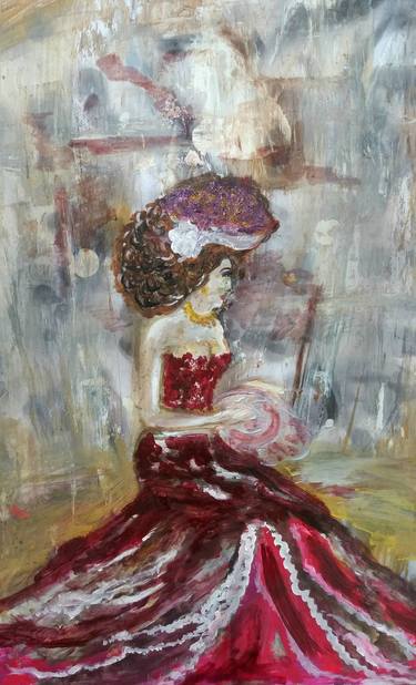 Original Expressionism Women Paintings by Wanida Rangcakanok