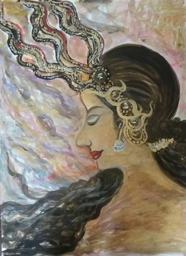 Original Expressionism Women Paintings by Wanida Rangcakanok