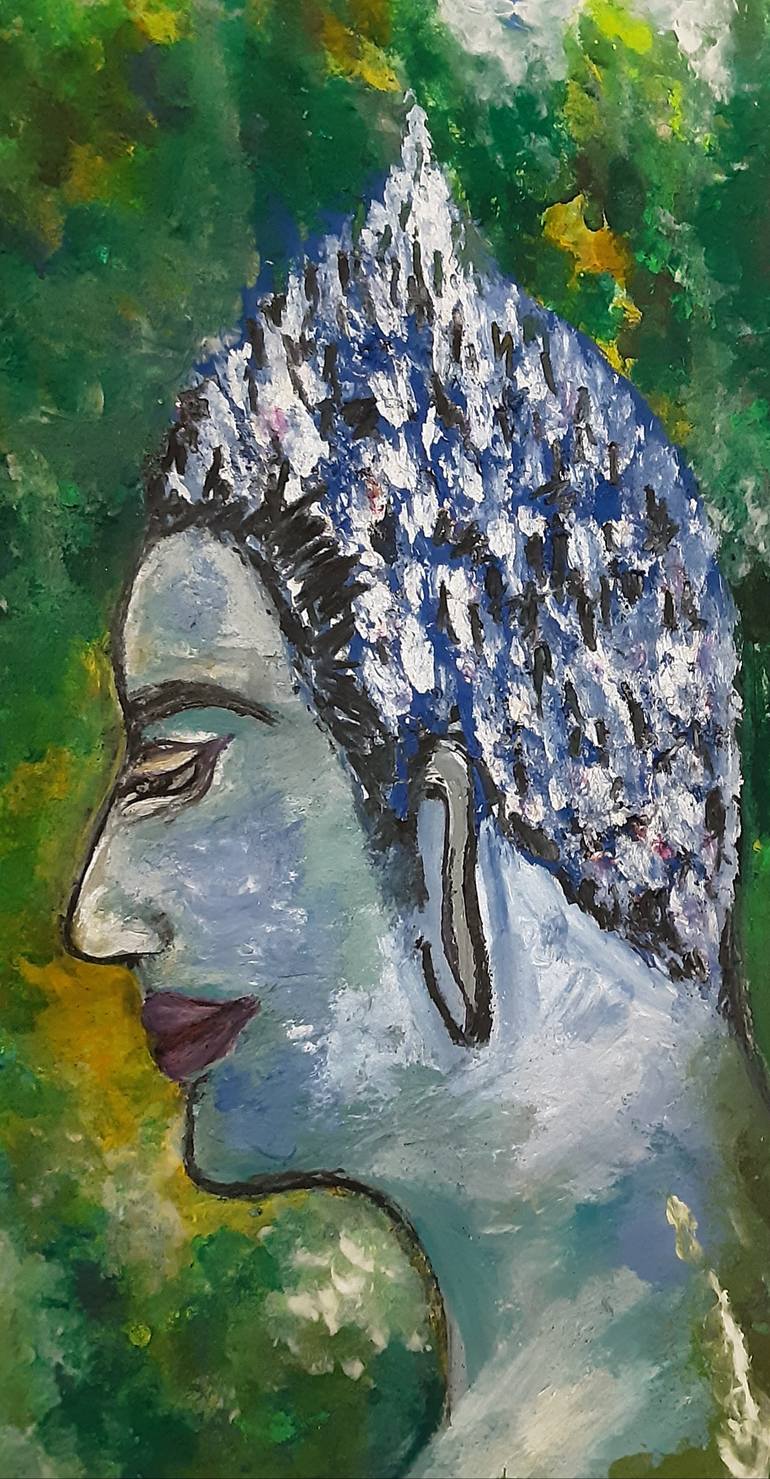 Original Impressionism Religion Painting by Wanida Rangcakanok
