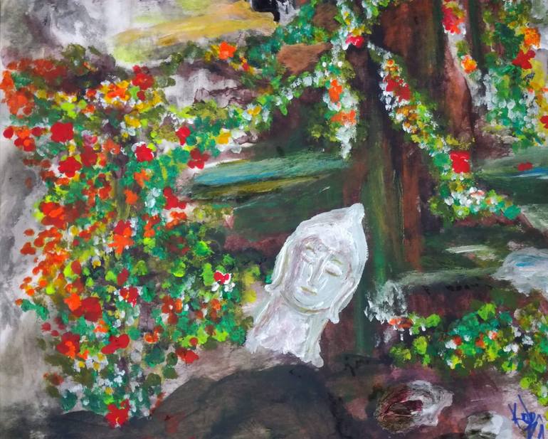 Original Impressionism Pop Culture/Celebrity Painting by Wanida Rangcakanok
