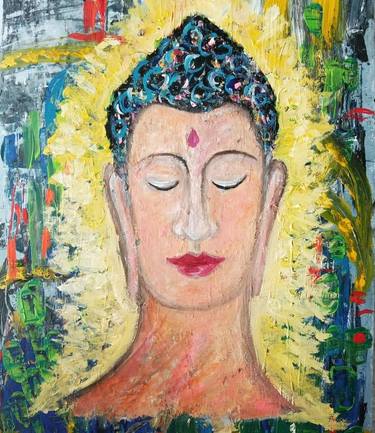 Original Expressionism Religion Paintings by Wanida Rangcakanok