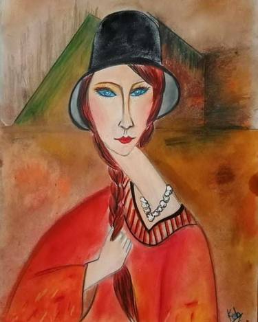 Original Expressionism Portrait Paintings by Wanida Rangcakanok