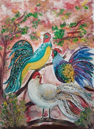 Original Expressionism Animal Paintings by Wanida Rangcakanok