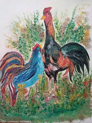 Original Illustration Animal Paintings by Wanida Rangcakanok