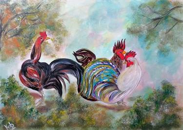 Original Expressionism Animal Paintings by Wanida Rangcakanok