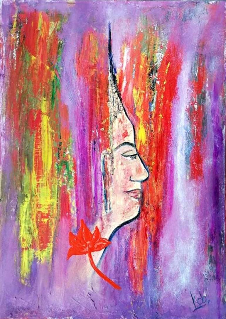 Original Expressionism Religion Paintings by Wanida Rangcakanok