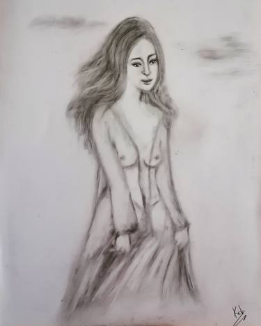 Original Expressionism Nude Drawings by Wanida Rangcakanok