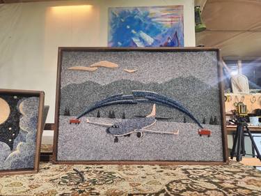 Original Fine Art Airplane Drawings by Verjinia Mihajlova