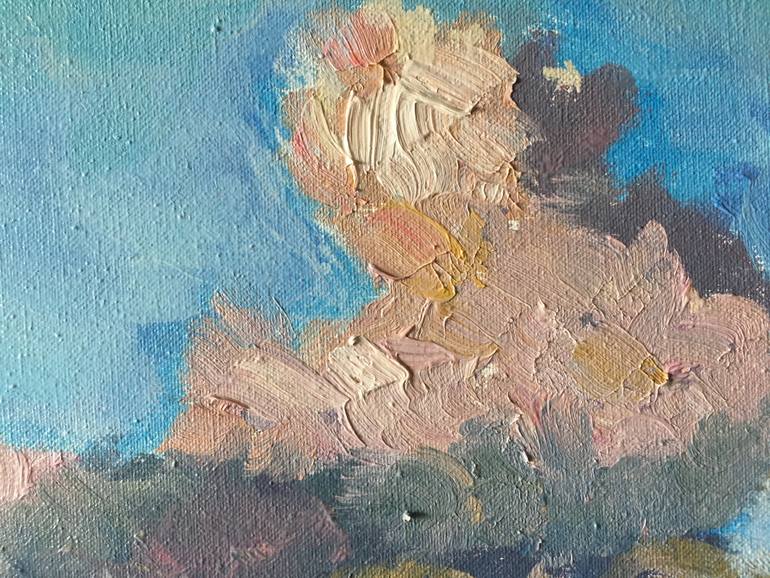 Original Impressionism Beach Painting by Anastasiya Kharchenko