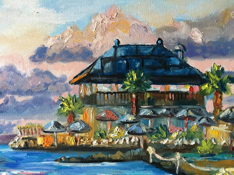 Original Impressionism Beach Painting by Anastasiya Kharchenko