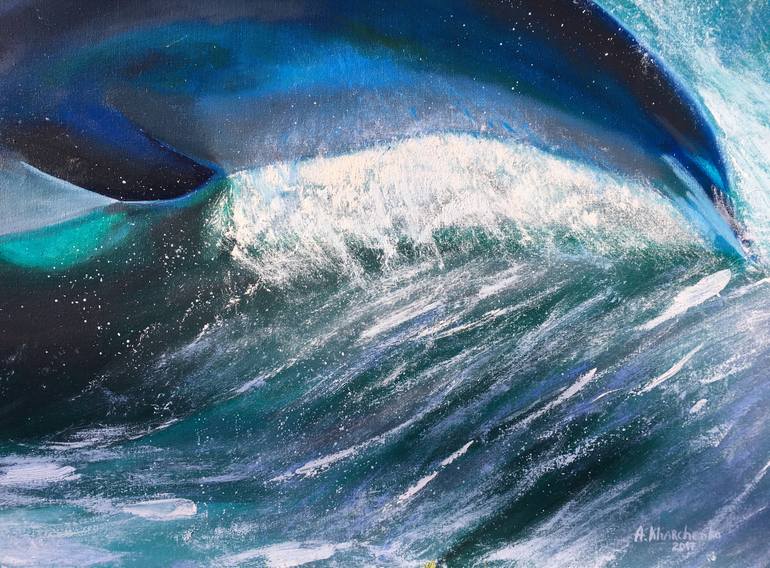 Original Figurative Animal Painting by Anastasiya Kharchenko