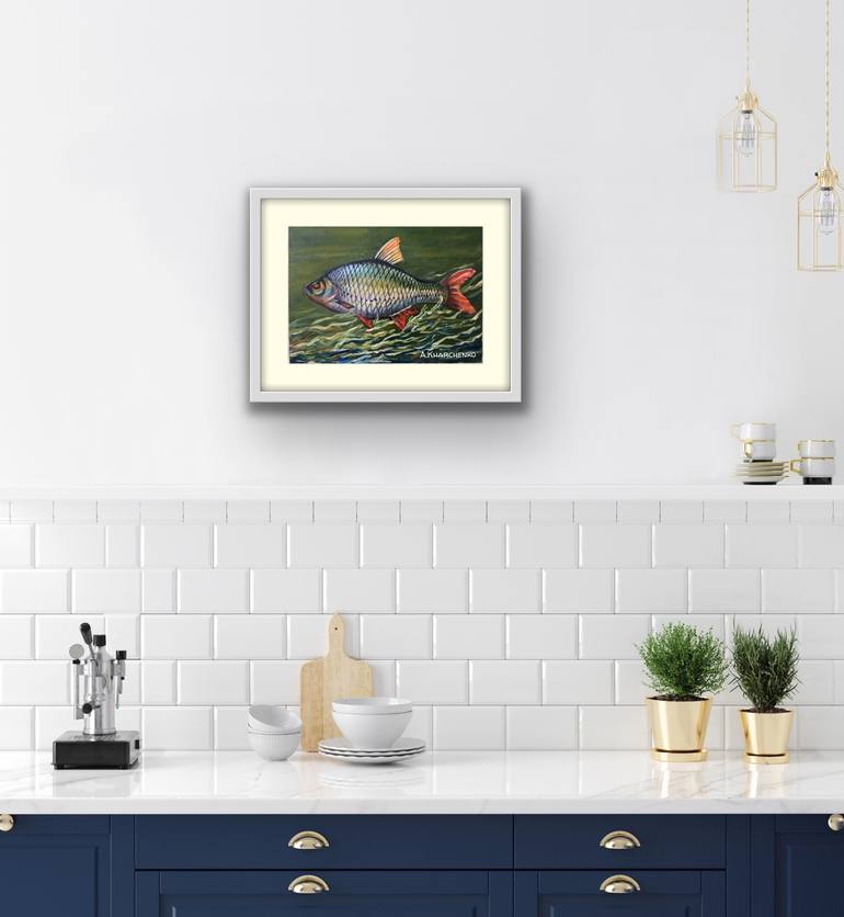 Original Figurative Animal Painting by Anastasiya Kharchenko