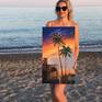 Original oil on canvas painting will be great for your interior, art collection or as an unique present. Ready to hang.
Once, on an the arid island, I found alone palm tree, she was waving me with her huge leaves. Having returned home, I created an oasis for her - I drew another palm tree.