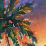 Original oil on canvas painting will be great for your interior, art collection or as an unique present. Ready to hang.
Once, on an the arid island, I found alone palm tree, she was waving me with her huge leaves. Having returned home, I created an oasis for her - I drew another palm tree.