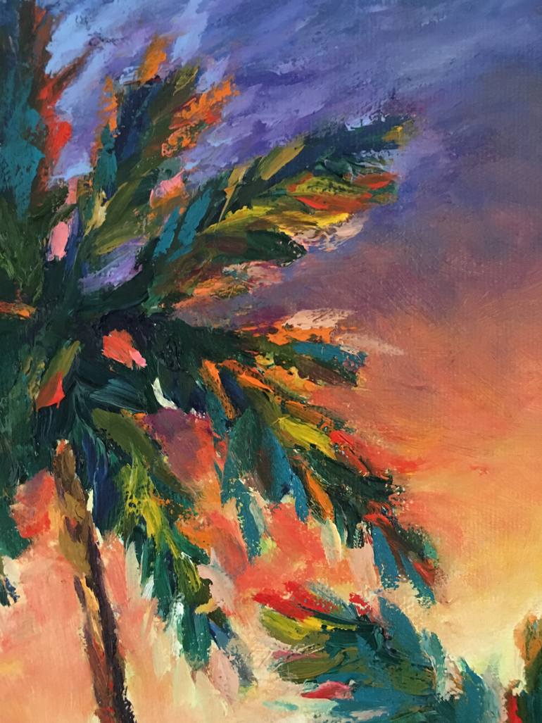 Original Expressionism Cities Painting by Anastasiya Kharchenko