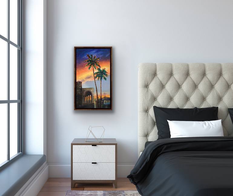 Original Expressionism Cities Painting by Anastasiya Kharchenko