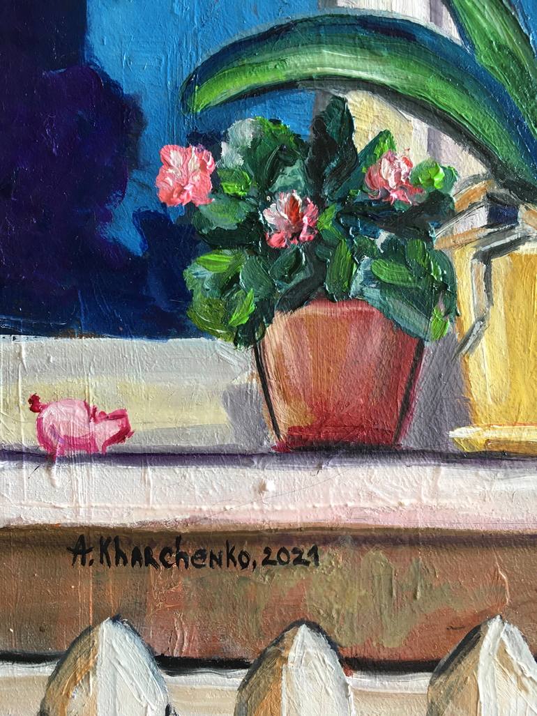 Original Figurative Animal Painting by Anastasiya Kharchenko