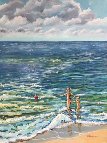 Original Impressionism Beach Paintings by Anastasiya Kharchenko