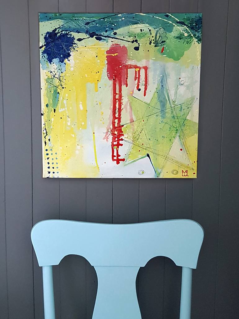 Original Conceptual Abstract Painting by Marie-Eve Lachance