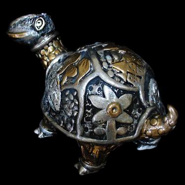 Silver Turtle - Ceramic Sculpture thumb