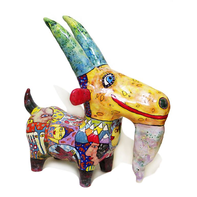 Original Art Deco Animal Sculpture by Sergey Gerasimenko