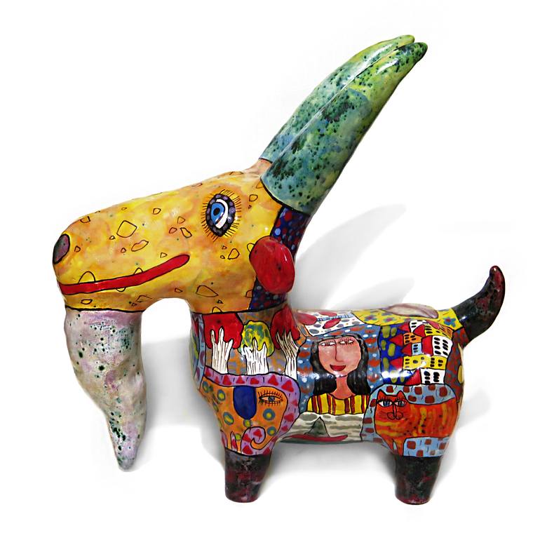 Original Art Deco Animal Sculpture by Sergey Gerasimenko