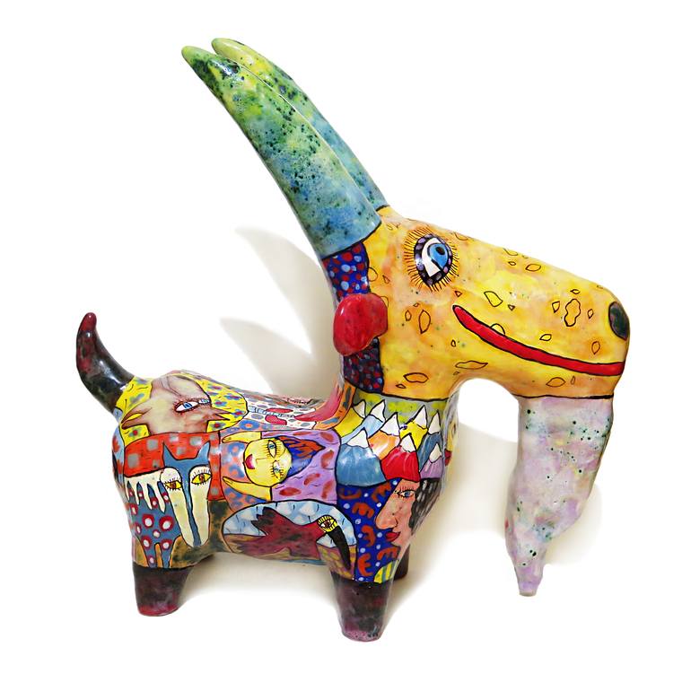 Original Art Deco Animal Sculpture by Sergey Gerasimenko