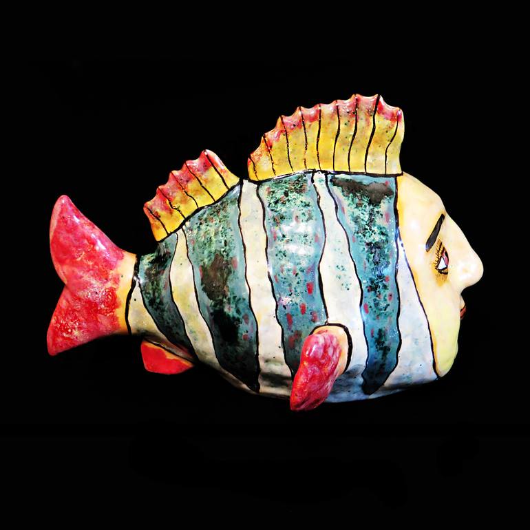 Original Art Deco Fish Sculpture by Sergey Gerasimenko