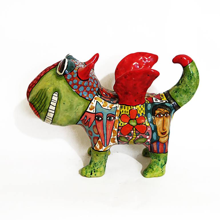 Original Art Deco Animal Sculpture by Sergey Gerasimenko