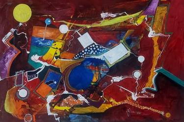 Original Abstract Painting by Joel JOPAN Panarigan