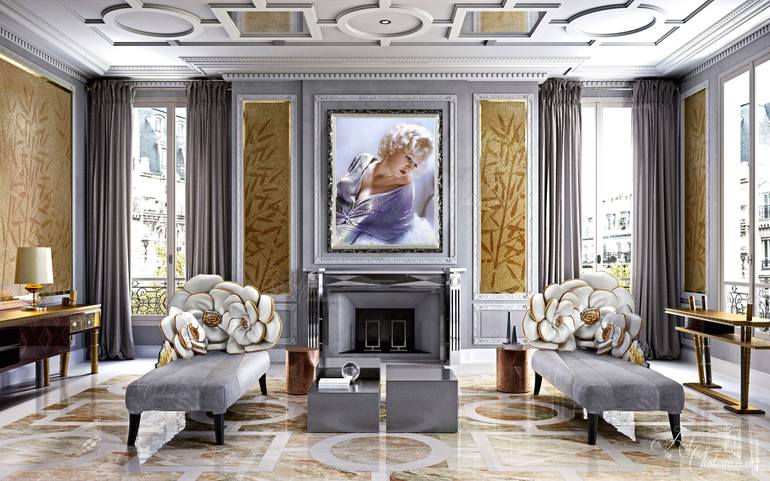 Original Art Deco Pop Culture/Celebrity Painting by Daniel Evon