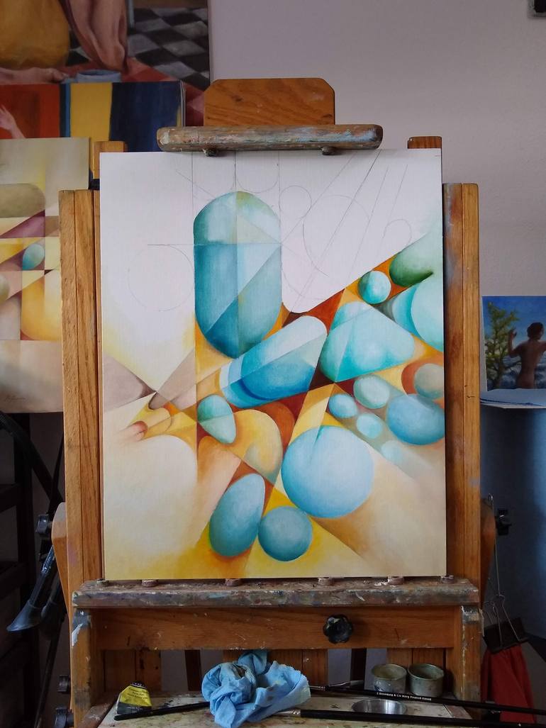 Original Conceptual Abstract Painting by Ben Jurevicius