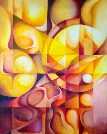 Original Cubism Abstract Painting by Ben Jurevicius