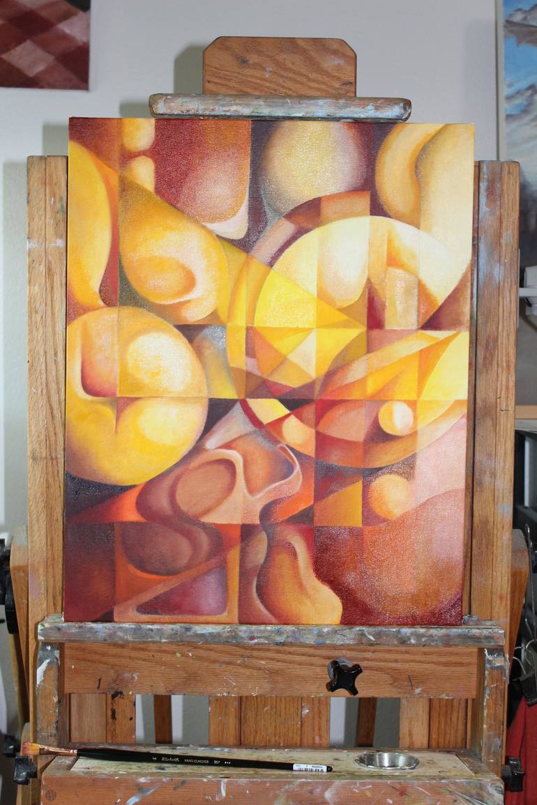 Original Cubism Abstract Painting by Ben Jurevicius