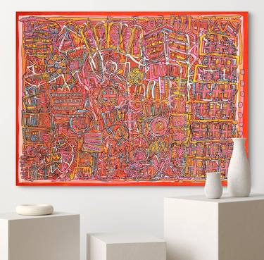 Original Abstract Expressionism Abstract Painting by Krikor Tchay