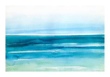 Print of Seascape Paintings by Sian Kirkby