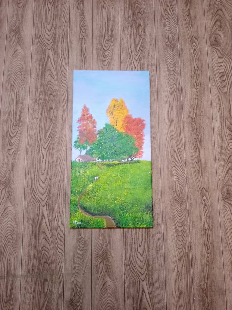 Original Abstract Nature Painting by Sangita Fand Kadam