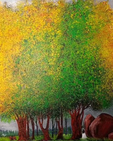 Print of Landscape Paintings by Sangita Fand kadam