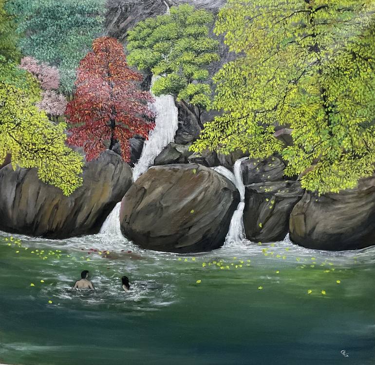 Print of Minimalism Landscape Paintings by Sangita Fand Kadam