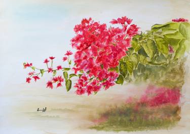 Print of Impressionism Botanic Paintings by Buthaina Bucheery