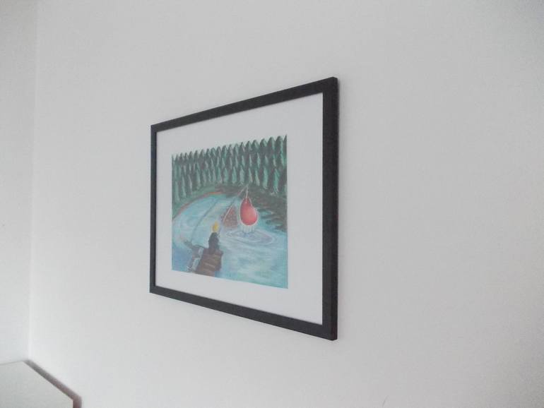 Original Abstract Love Drawing by Monika Shemel